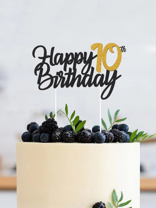 Happy 10th Birthday Cake Topper