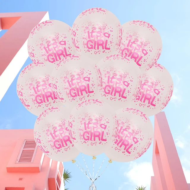 Its a girl printed transparent balloons