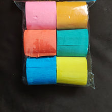 Rainbow Colorful Crepe Paper Steamer 6 Pcs Pack