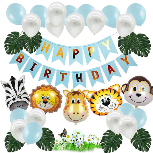 Jungle Safari Happy Birthday Decoration animals