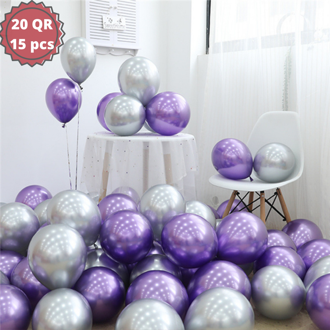 Purple and Silver Balloons