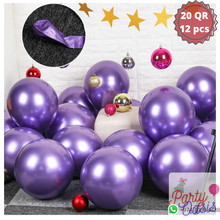 Purple metallic chrome balloons