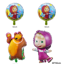 masha bear theme birthday foil balloon