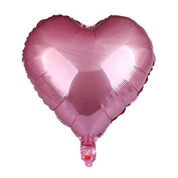 Pink Foil Heart Balloons - 18 inch