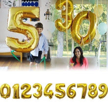 40 inch giant gold foil number balloons
