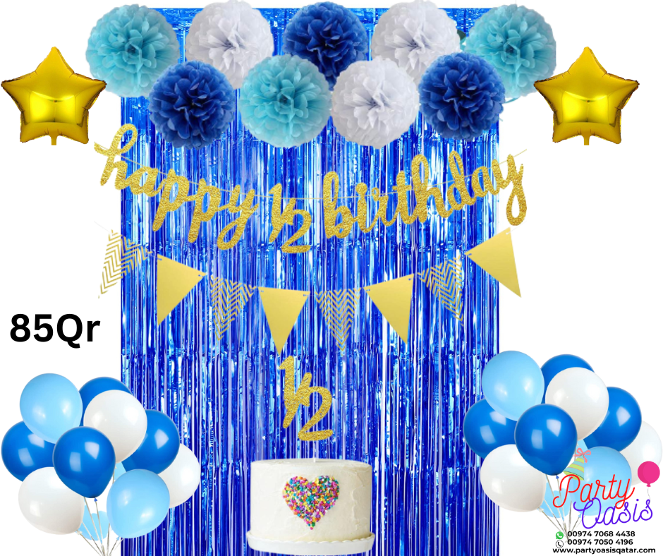 boy half birthday decoration 1/2