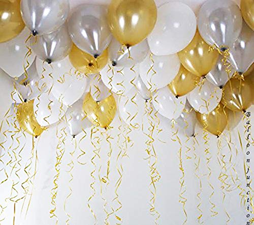 Pearl gold, silver and white Balloons