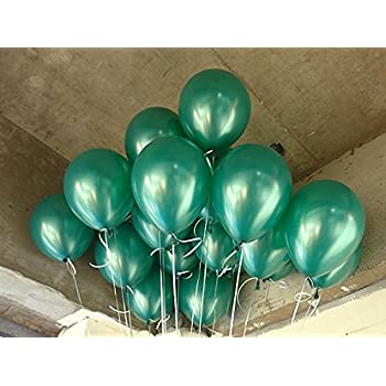 Green metallic chrome balloons