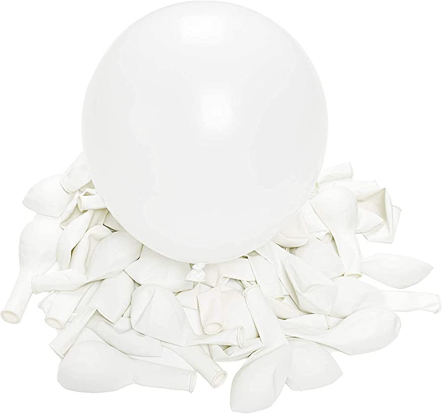 5 inch white balloon