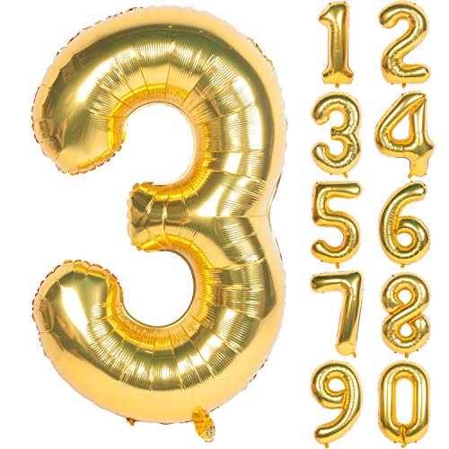 40 gold number best sale balloons