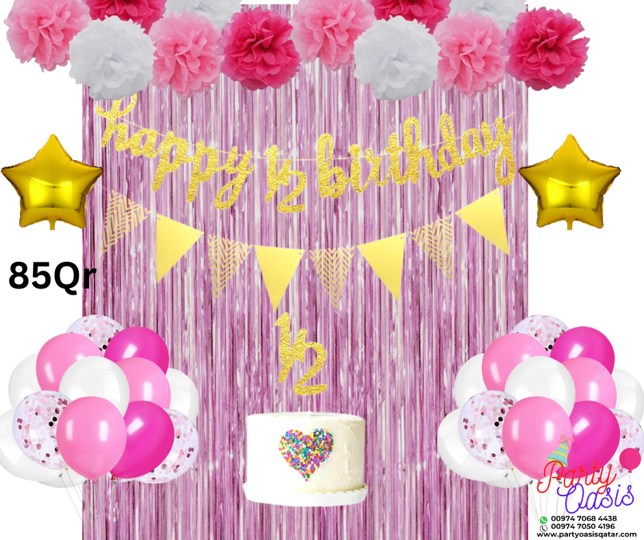 girl half birthday decoration 1/2