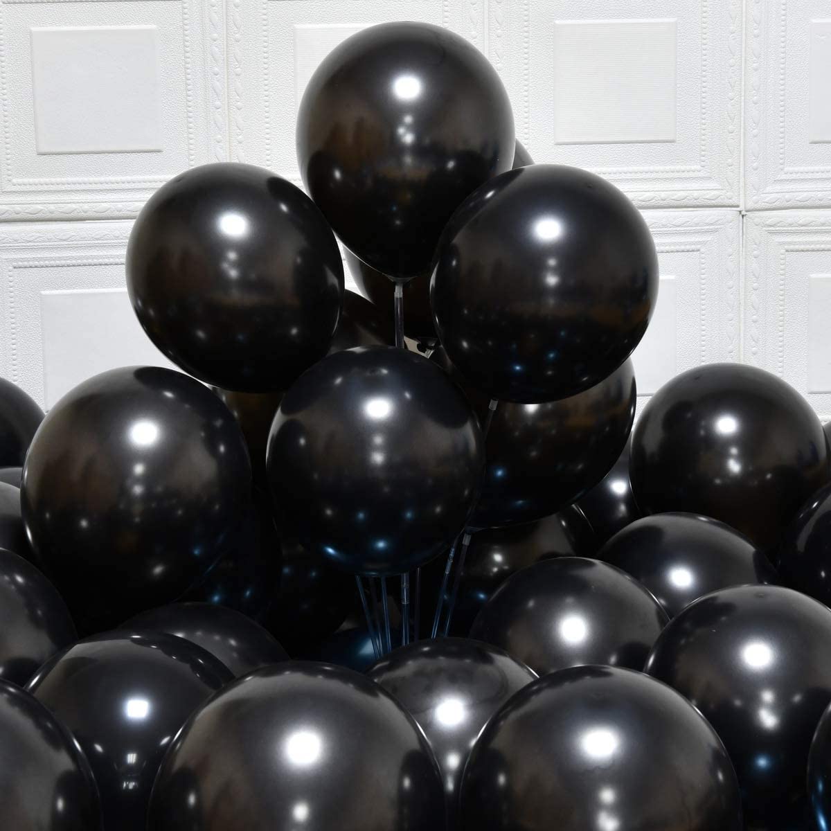 Black latex balloons