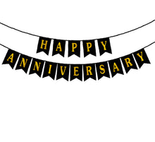 black Happy Anniversary banner