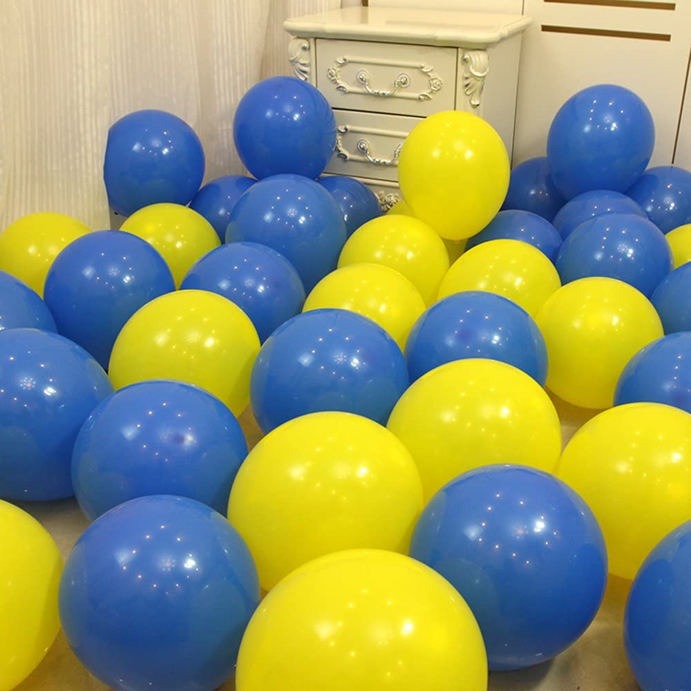 Mix blue yellow combo balloons