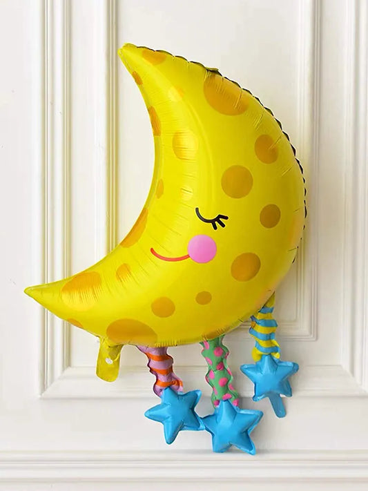 Moon star foil balloon
