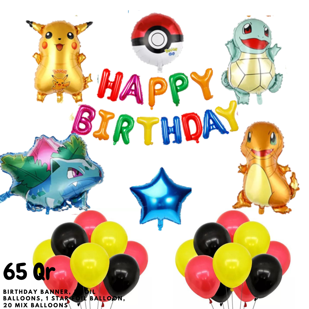 Pikachu Pokemon Go decoration set
