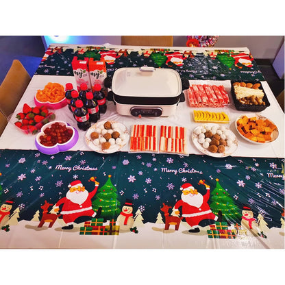 Christmas table cloth green tablecloth