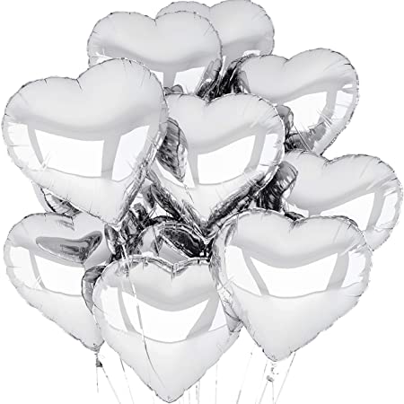 Heart Foil balloons - Silver