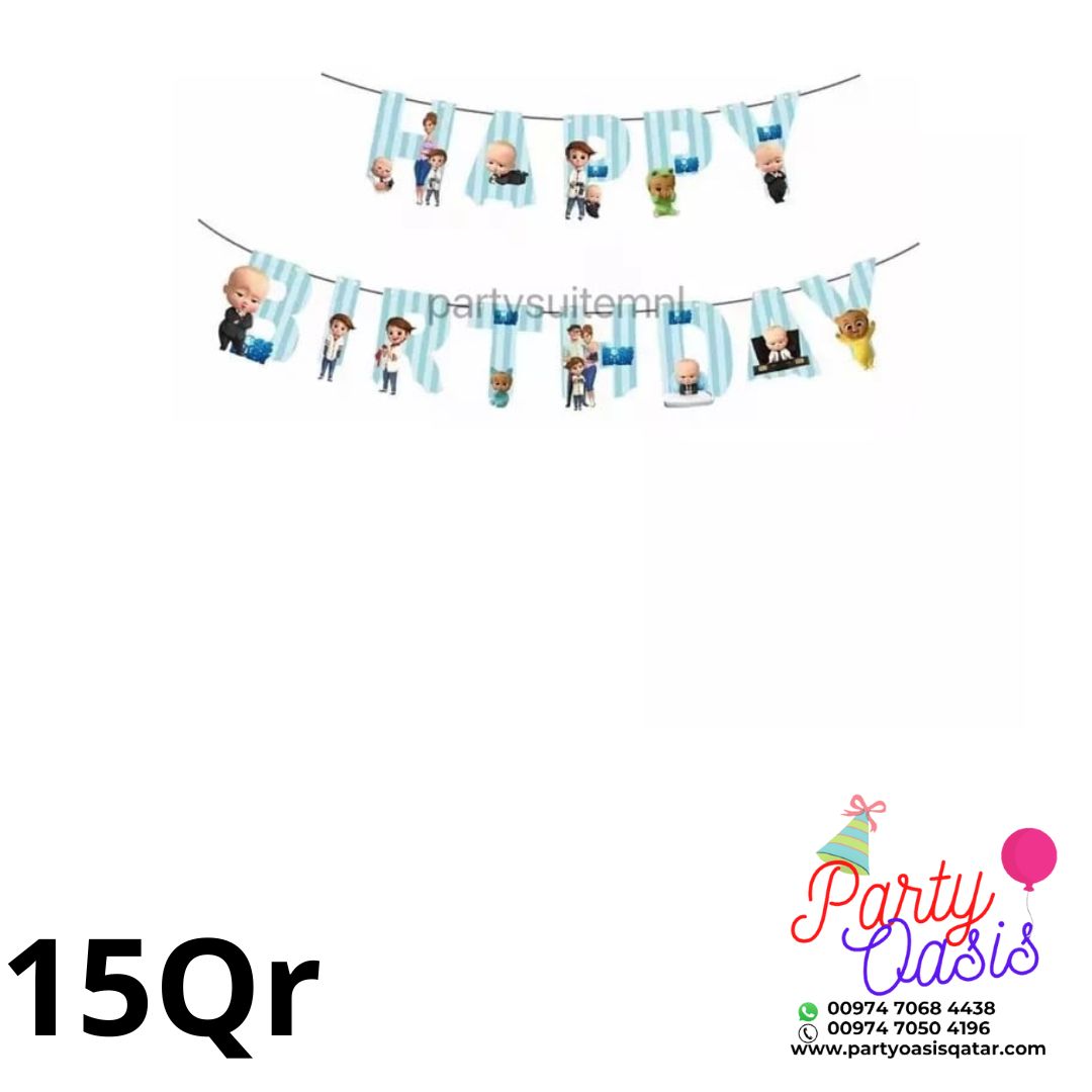 Boss Baby Happy Birthday Banner