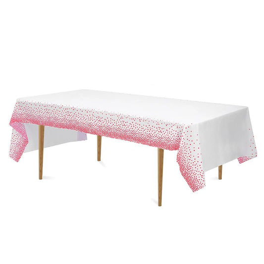 Confetti Rectangular Table Covers - red