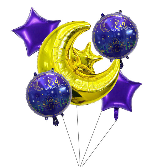 Eid Mubarak foil balloons set