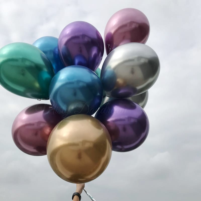 Mix Chrome Metallic Balloons