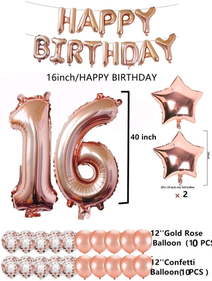 16th Birthday Decoration Set