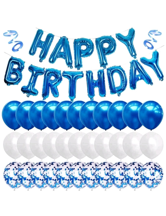 Blue birthday Decoration Set