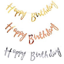 Copy of silver Alphabet Happy Birthday Party Decoration Pull Flag