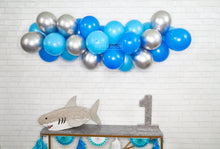 blue silver garland