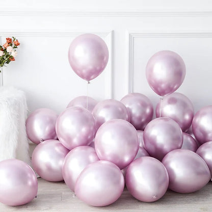 12 Inch Chrome Latex Balloons Lavender