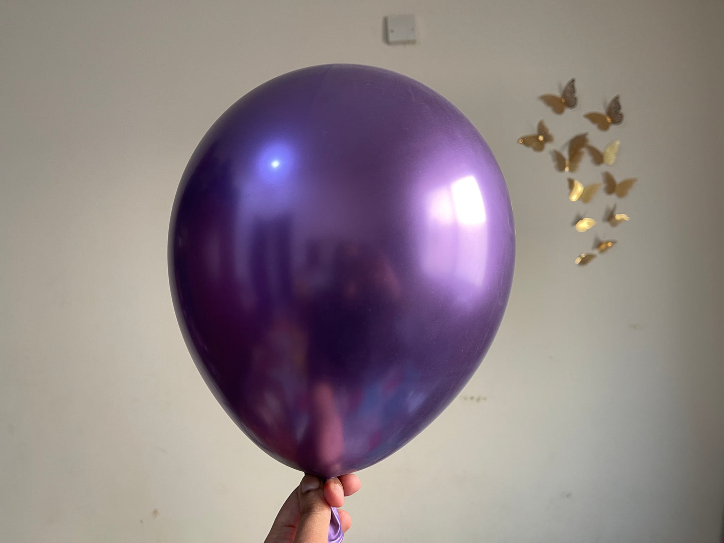 Purple metallic chrome balloons