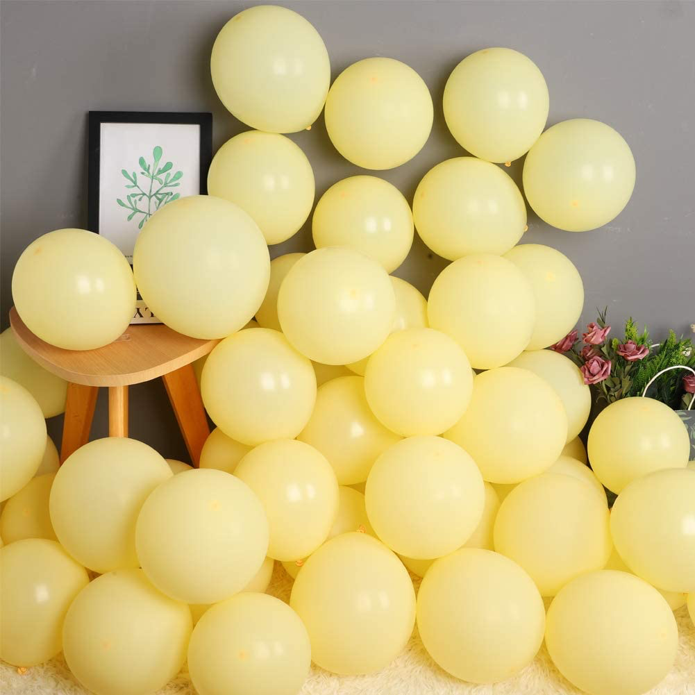 Pastel Macron latex balloon   - yellow