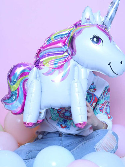 3D stand alone unicorn foil balloon