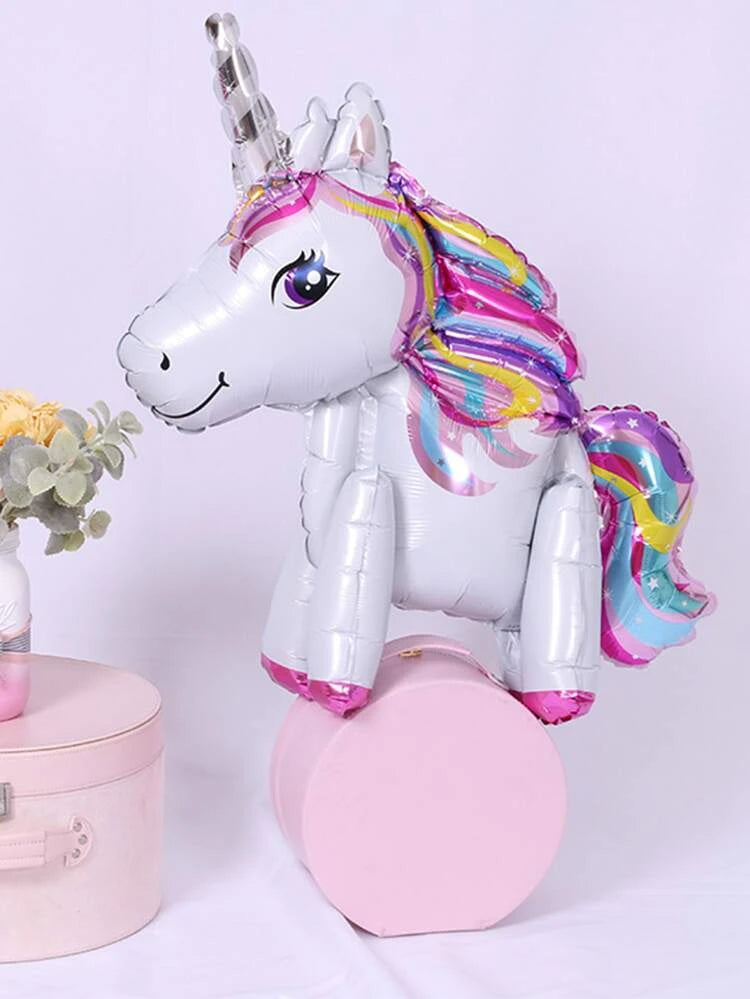 3D stand alone unicorn foil balloon