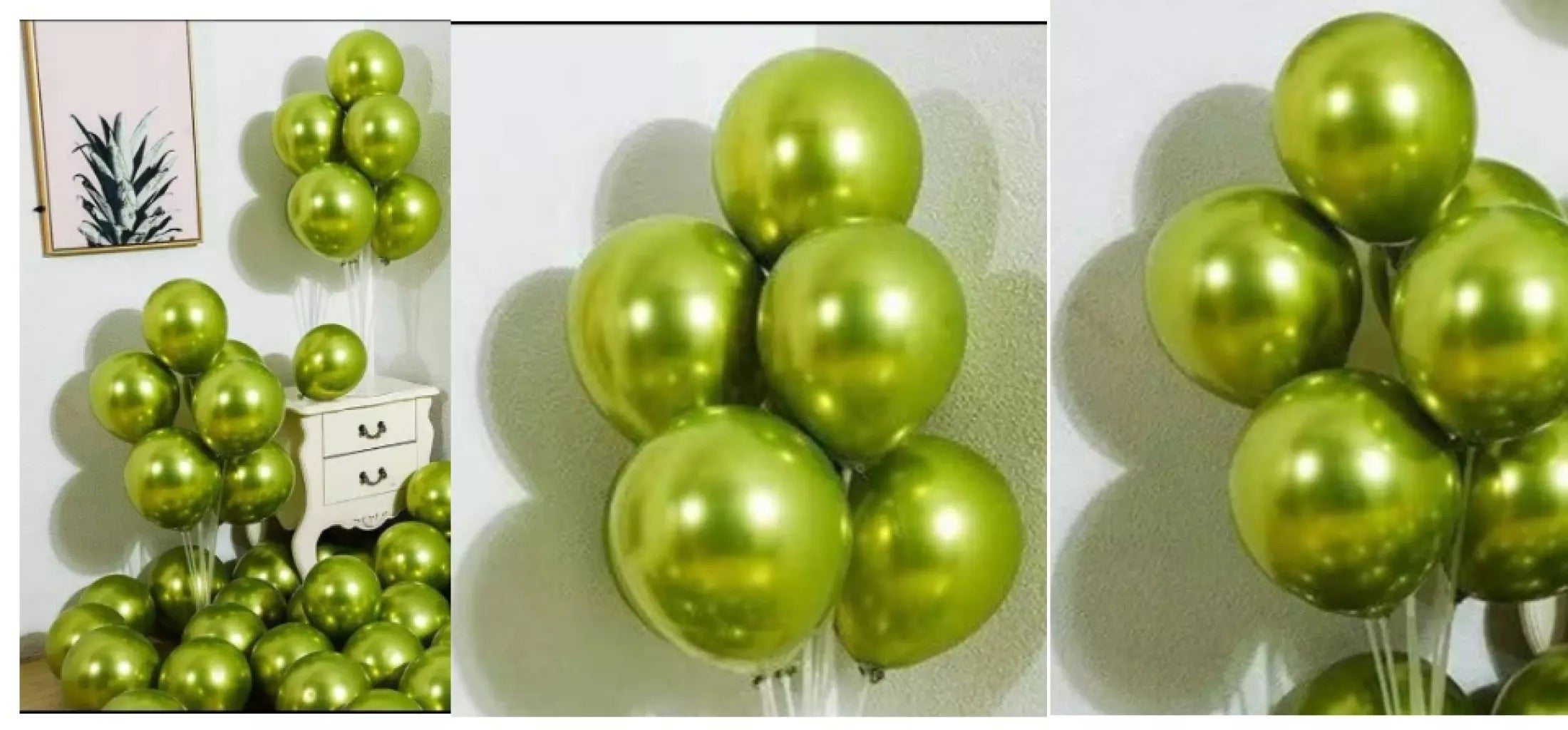 Lime green metallic chrome