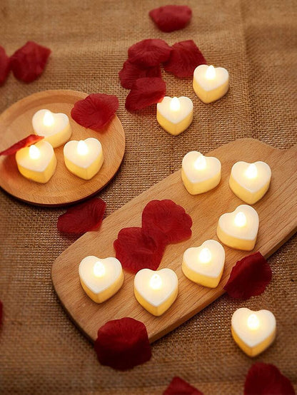 6pcs Heart Shaped Electronic Candle