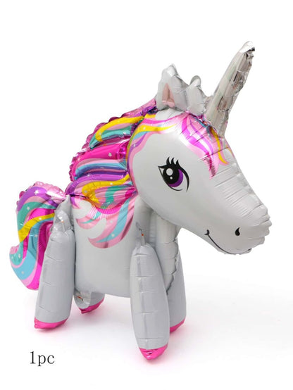 3D stand alone unicorn foil balloon