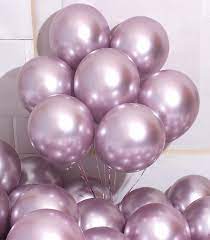 12 Inch Chrome Latex Balloons Lavender