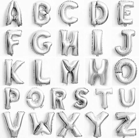 Silver alphabets