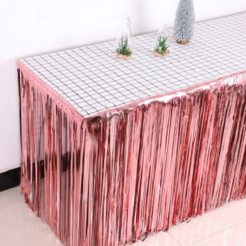 Rosegold foil Table skirts